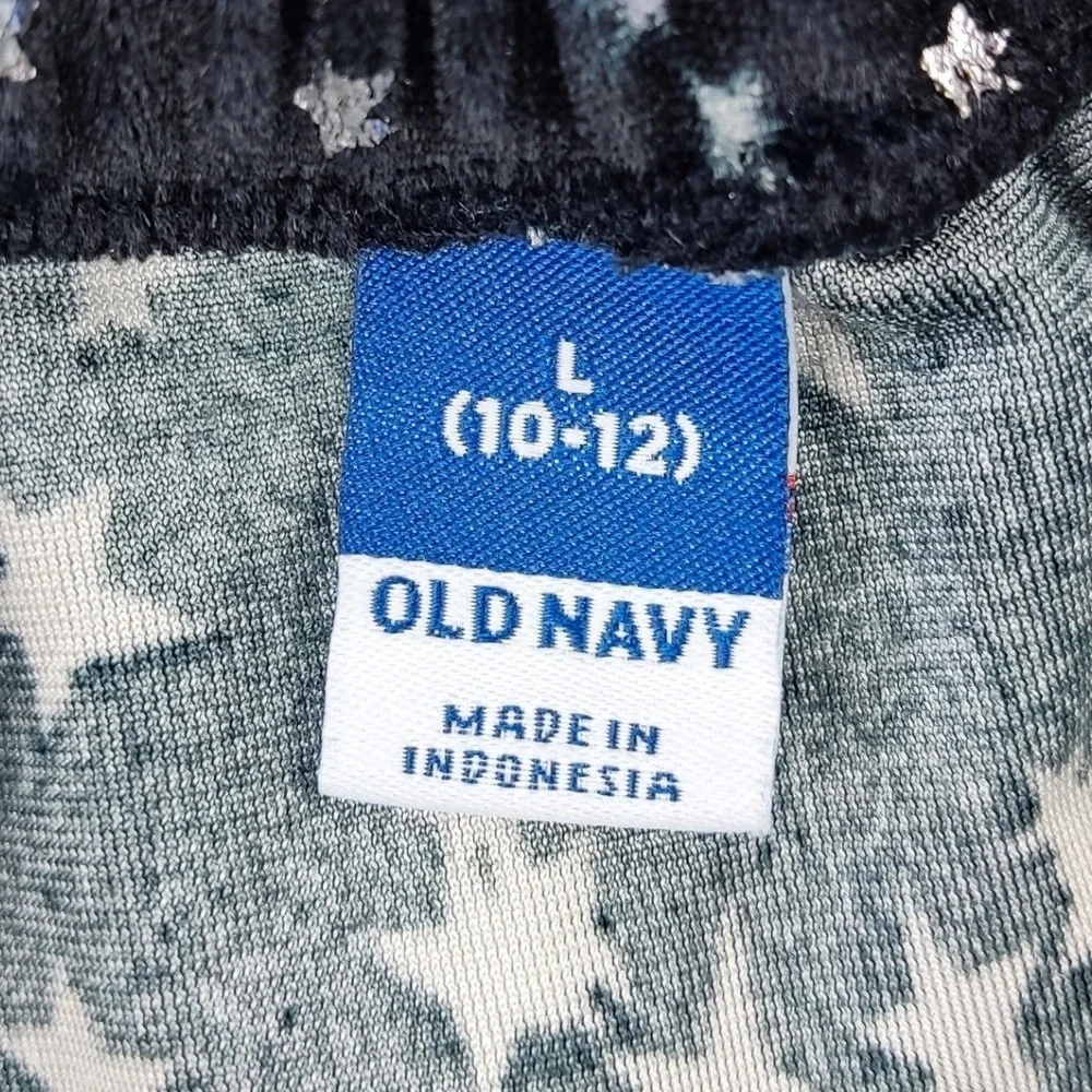 Old Navy Skirt Girls‎ L 10-12 Blue Velvet Star Tiered Ruffle Metallic Celestial